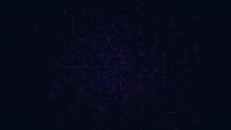 Grid-based-network-with-depth-and-movement-in-purple-and-black