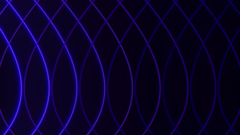Fascinante-Patrón-Circular-Líneas-Azules-Iluminadas-Sobre-Fondo-Negro