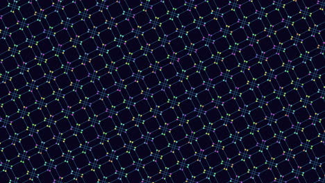 Zigzagging-pattern-of-colorful-lines-on-a-black-background