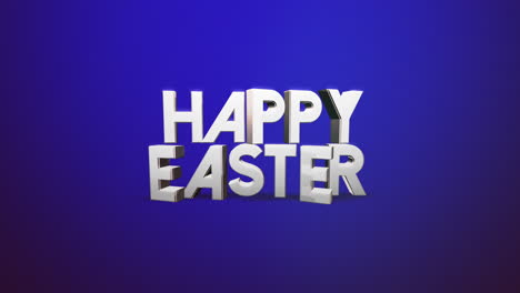 Joyful-Happy-Easter-3d-text-floating-in-air,-white-letters-on-blue-background
