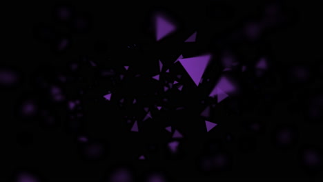 Abstract-purple-triangle-pattern-on-black-background-digital-art-or-design
