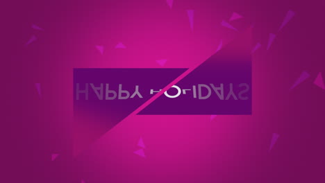 Festive-geometric-design-with-Happy-Holidays-in-purple-and-pink