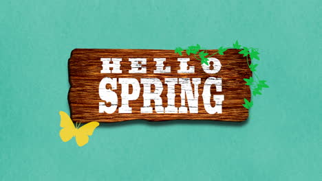 Hello-Spring-a-cheerful-wooden-sign-welcoming-a-new-season-with-a-delicate-butterfly