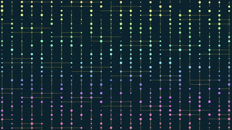 Symmetrical-grid-of-colorful-overlapping-dots-on-dark-background