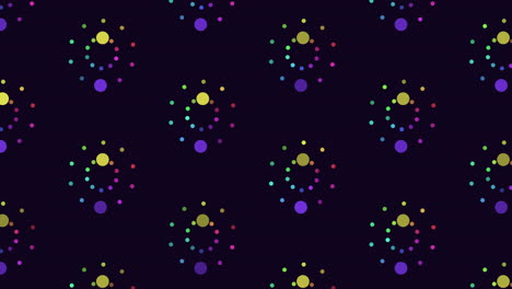 Vibrant-raindrop-pattern-on-a-black-background