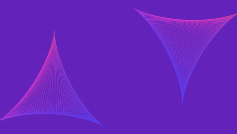 Arte-Abstracto-Triángulos-Vibrantes-Sobre-Fondo-Púrpura