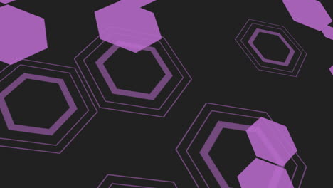 Geometric-purple-and-black-hexagonal-design-element