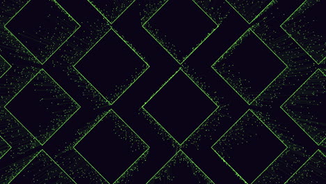 Patrón-Geométrico-De-Diamantes-Negros-Y-Verdes-Sobre-Un-Fondo-Oscuro