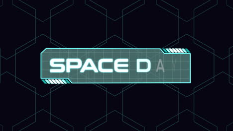 Futuristic-Space-Day-sign-with-neon-green-and-blue-outlined-letters