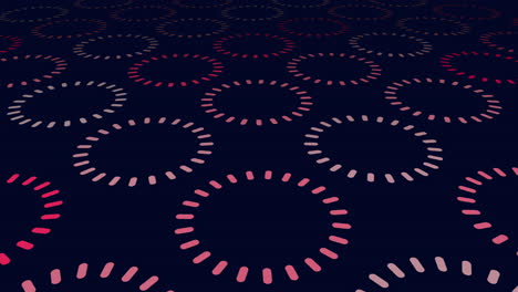 Kreisförmige-Anordnung-überlappender-Roter-Kreise-Auf-Schwarzem-Hintergrund