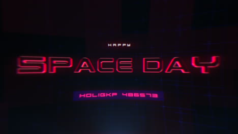Dynamic-Space-Day-text-with-grid-red-neon-lines-illuminate-festival-poster
