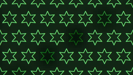 Green-starry-symmetry-on-black-background
