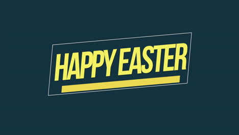 Celebrate-Easter-with-a-striped-yellow-and-blue-happy-easter-sign-on-a-dark-blue-background