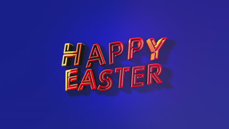 Vibrant-3d-Happy-Easter-neon-lights-on-blue-background