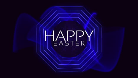 Blue-background-with-glowing-circle-and-Happy-Easter-text