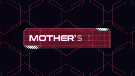 Geometrische-Muttertagsgrußkarte-Zu-Ehren-Der-Mutter-In-Rot-Und-Schwarz