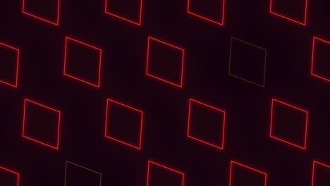 Rotes-Quadratisches-Gitter-Auf-Schwarzem-Hintergrund