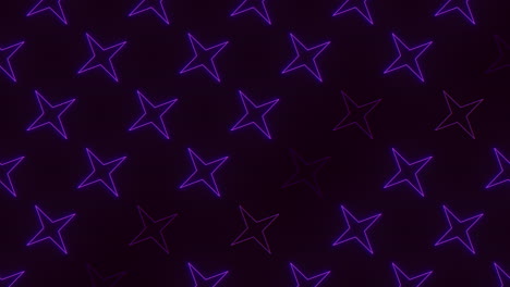 Leuchtend-Lila-Sternchenmuster-Auf-Schwarzem-Hintergrund