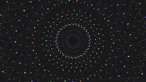 Symmetrische-Spirale-Aus-Bunten-Punkten-In-Strahlenförmigem-Muster