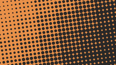 Leuchtend-Orange-Und-Schwarz-Gepunktetes-Muster-Auf-Dem-Hintergrund