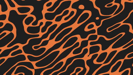 Dynamisches-Und-Energiegeladenes-Abstraktes-Muster-In-Schwarz-Und-Orange-Auf-Kräftigem-Schwarzem-Hintergrund