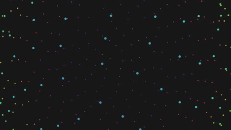 Buntes-Sternenmuster-Mit-Lebendigen-Punkten-Auf-Schwarzem-Hintergrund