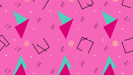 Bucle-De-Triángulos-Sobre-Fondo-Moderno-Rosa