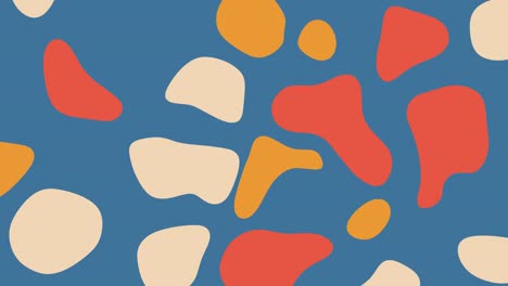 Pastellblauer-Und-Orange-Handgezeichneter-Hintergrund