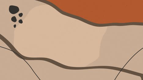 Geometrischer-Einfacher-Stil-Orange-Und-Beige-Hintergrund