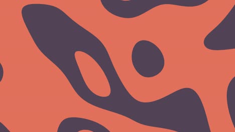 Orange-Welle,-Runder,-Formen,-Animation,-Hintergrund