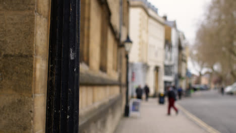 Defocused-Shot-Showing-Exterior-Of-All-Saint-Johns-College-Buildings-In-City-Centre-Of-Oxford-With-People