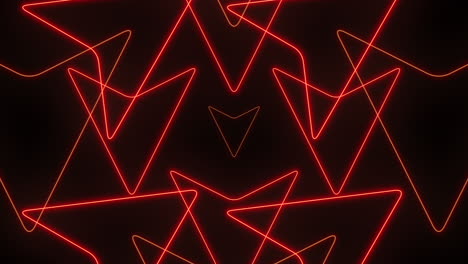 Vibrant-neon-red-arrow-pattern-on-a-futuristic-black-background