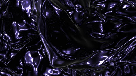 Shimmering-black-and-purple-liquid-cascades-down-wall,-intriguingly-mysterious