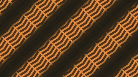 Diagonal-zigzag-wavy-pattern-of-black-and-orange-lines