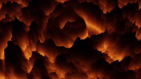 Faszinierende-Digitale-Darstellung-Einer-Vulkanlandschaft-Mit-Spiralmuster