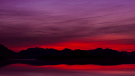 Red-Sunset-Over-Lake