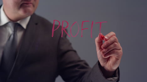 Businessman-Writing-Word-Profits
