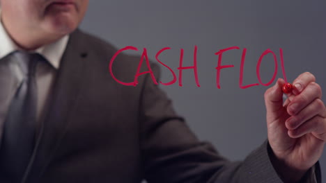 Businessman-Writing-The-Term-Cash-Flow