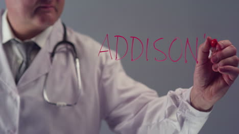 Doctor-Writing-the-Word-Addison's
