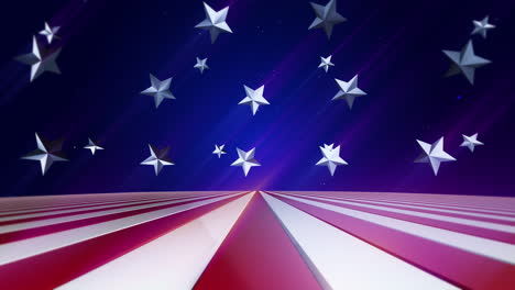 Bandera-De-Estados-Unidos-4-De-Julio-Gráfico-De-Movimiento-3d