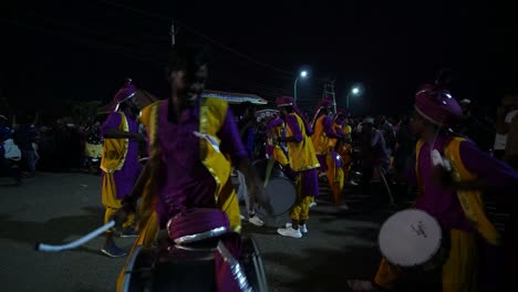 Varkala-Kerala--India--31-Jan-2019-A-group-of-drummers-playing-during-the-eve-of-new-year-celebration