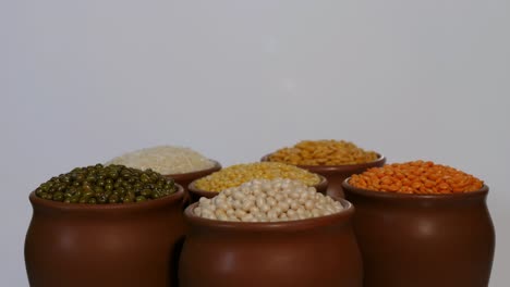 Closeup-view-of-Fresh-Indian-pulses-kept-in-cups-slowly-revolving