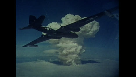 1959-American-B-57B-Plane-On-Cloud-Sampling-Mission-During-Thermonuclear-Test-at-Bikini-Atoll-