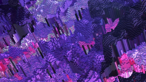 Animierte-3D-abstrakte-Blockige-Landschaftsbewegungsgrafik