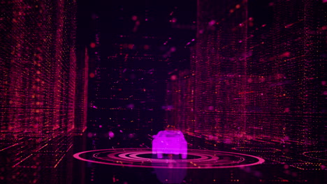 Animated-3D-Car-In-Digital-City-Purple-Motion-Graphic