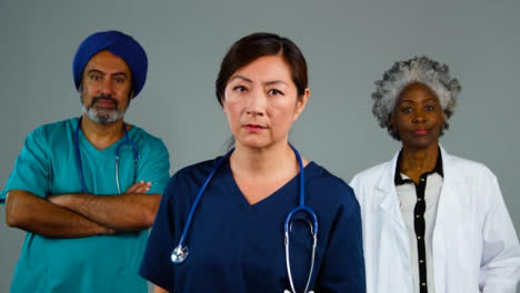Three-médico-Professionals-Looking-Visibly-Concerned-Portrait