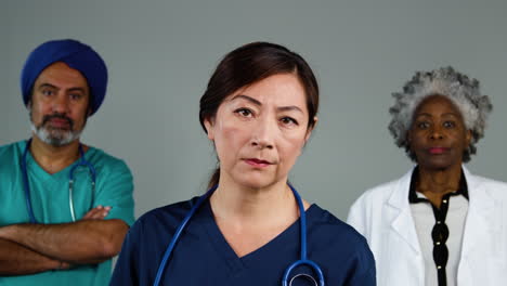Three-Medical-Professionals-Looking-Visibly-Concerned-Portrait
