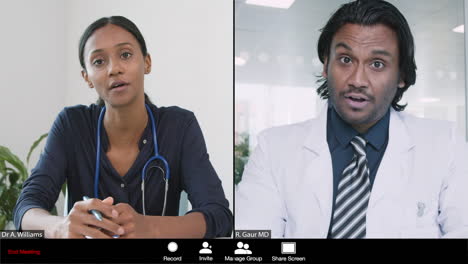 Two-Young-Doctors-Having-Video-Conference-Call