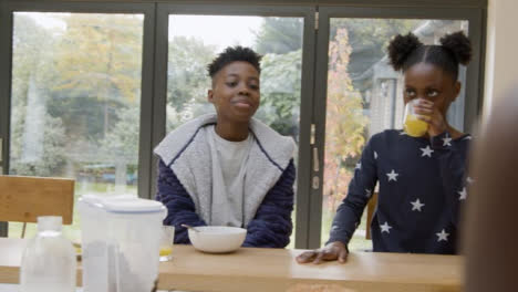 Two-Children-and-Their-Parents-Talking-Over-Family-Breakfast-01