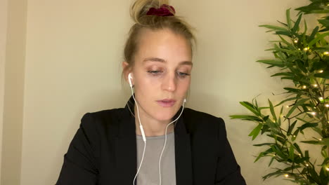 Young-Woman-On-Business-Video-Call-Waiting-for-Meeting-to-Start